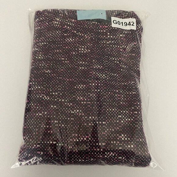 Ann Taylor Tweed Puff Sleeve Dress Size 14P Purple Short Sleeve - Picture 10 of 10